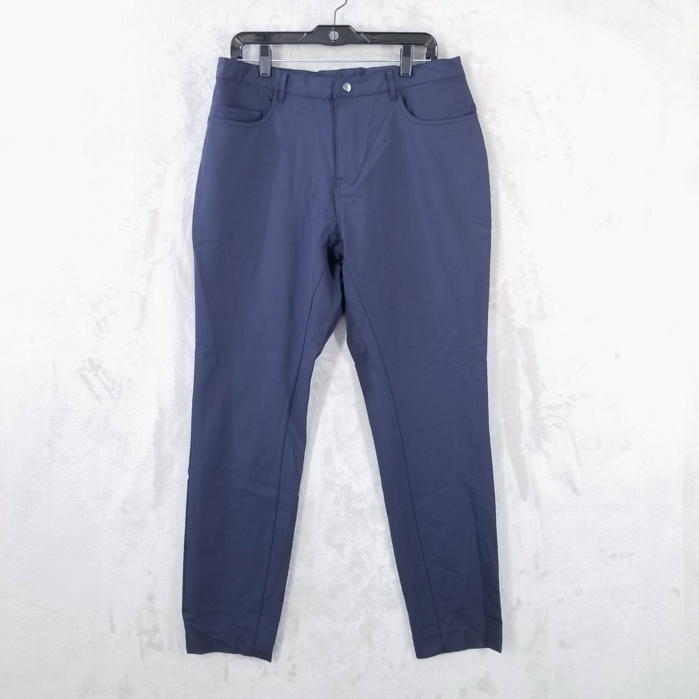 State & Liberty Tech Chino Pants Men 33 x 29.5 Blue Stretch Athletic Fit